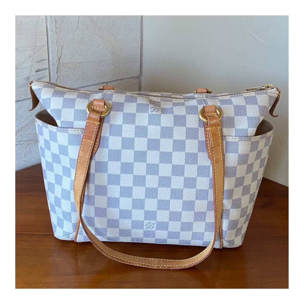 ♥️♥️SOLD LOUIS VUITTON TOTALLY PM AZUR TOTE SHOULDER BAG - Picture 3 of 16